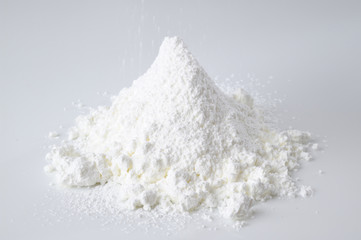 Fototapeta na wymiar flour on white background