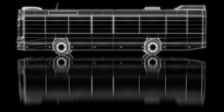 City bus - 3d construction