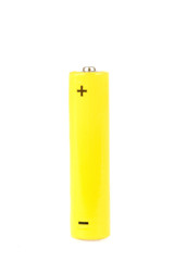 a yellow battery
