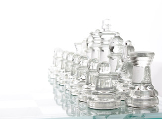 glass chess board game