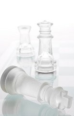 glass chess board game