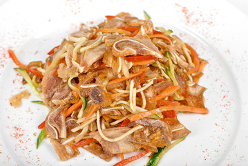 Salad with pig ear with celery