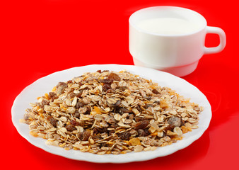 Muesli with milk