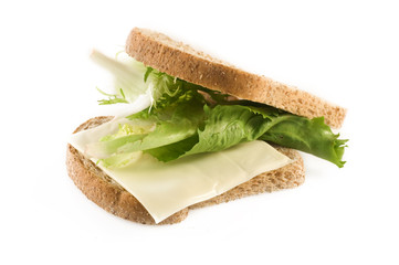 pane da toast con formaggio e insalata