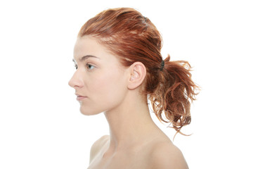 Naklejka premium Woman face
