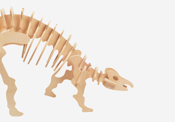 Wooden model of dinosaur