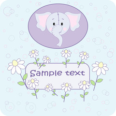 Vector background pattern with elefant