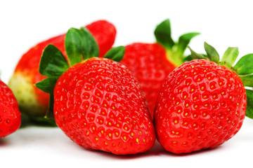 strawberry pile isolated