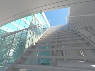 Obraz premium Modern empty interior with plant and sofa