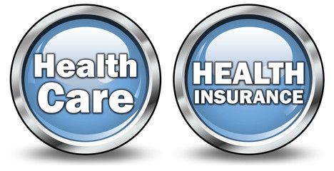 Glossy 3D Style Buttons "Healt Care / Insurance"
