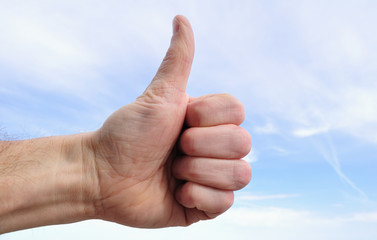 Man Giving Thumbs Up Sign