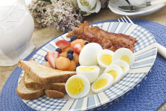 Breakfast With Hard Boiled Eggs