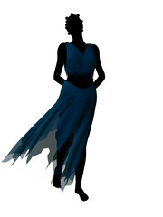 Jasmine Silhouette Illustration