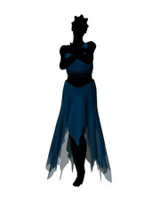 Jasmine Silhouette Illustration