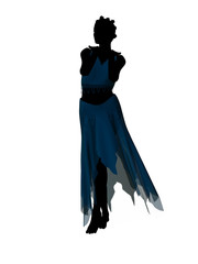 Jasmine Silhouette Illustration