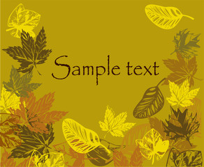 vector autumn frame