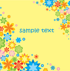 vector card with flowers