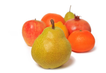 juicy pear and many fruit