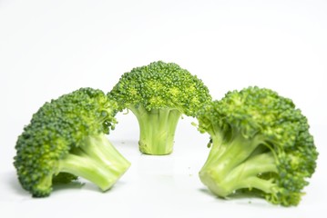 Isolated fresh broccoli