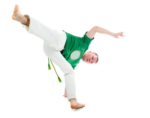 capoeira dancer posing