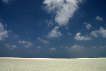 Clouds on lagoon