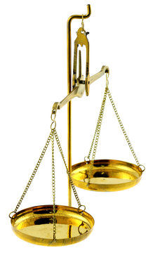 balance de pr&eacute;cision &agrave; fl&eacute;au suspendu, fond blanc