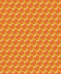 Seamless honeycomb vector pattern