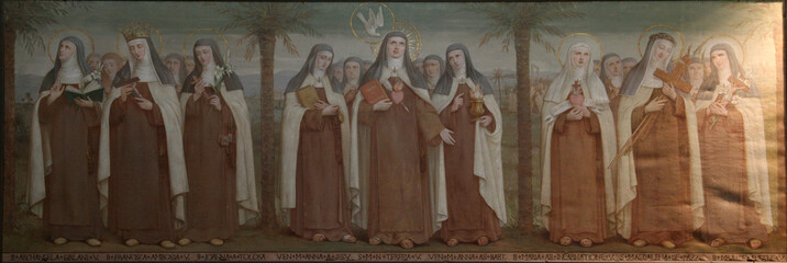 Carmelite Saints, The Church Stella Maris, Haifa, Israel - obrazy, fototapety, plakaty