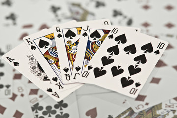 Royal Flush with Cards