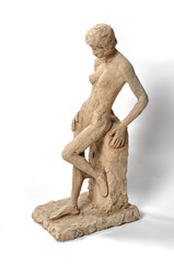 Fototapeta na wymiar statua creta terracotta bozzetto