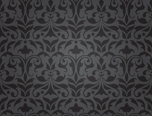 seamless damask wallpaper (vector)