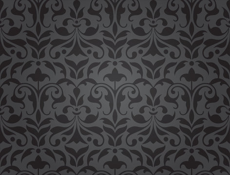 seamless damask wallpaper (vector)