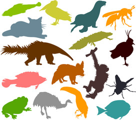 Set of animals icons G  - silhouettes