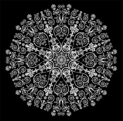 pattern with white decorated circle