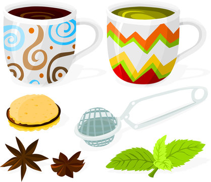 Set of coffee and tea accessories