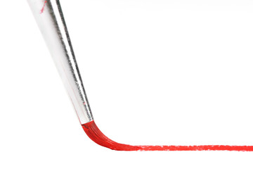 Naklejka premium Painting red line