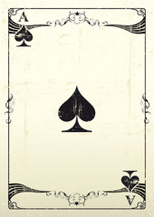 Fototapeta premium Ace Of Spades grunge background