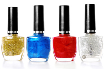 mix of colors nail polish