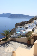 Fototapeta premium Wioska Oia w Santorini - Cyklady - Grecja