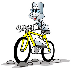 Metall-Figur Biking