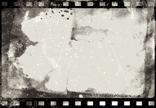 Grunge film frame with space for your images