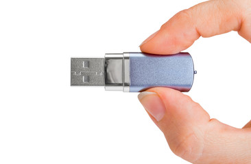Flash drive in hand