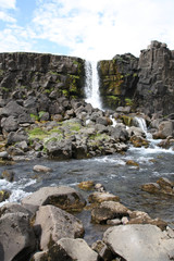 Fototapeta na wymiar Waterfall - Oxararfoss in Iceland