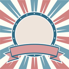 Old Colors American Round Banner