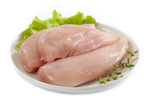 fresh raw chicken fillets