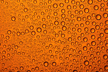 Orange water drop background