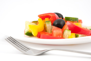 Colored vegetable salad mix