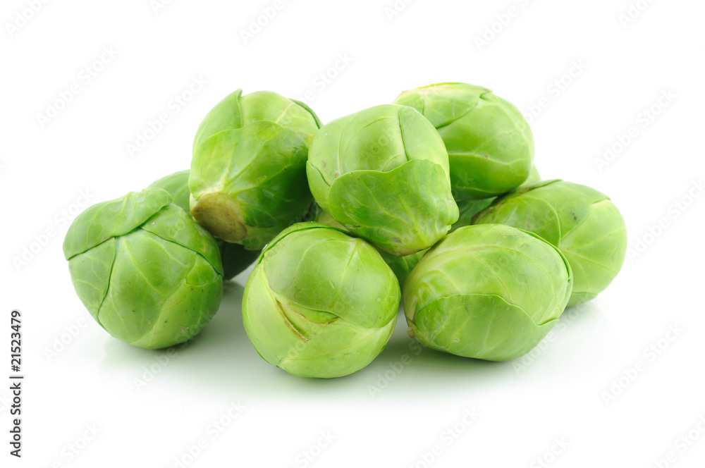 Wall mural Green brussels sprouts