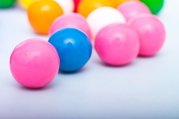 Colorful gum balls