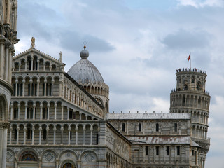 Pisa - Leaning Tower and Duomo in the Piazza dei Miracoli